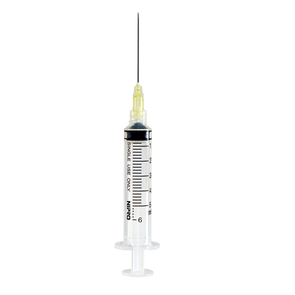 Jeringa hipodermica -5ml- 21gx1" (25mm)