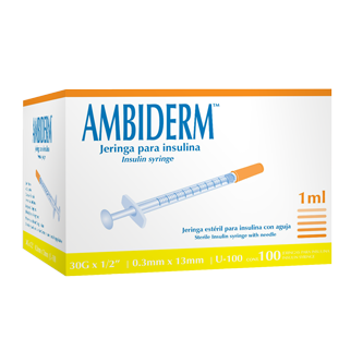 Jeringa insulina -1ml- 30gx1/2" (13mm)