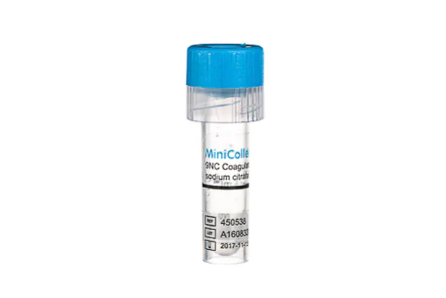 Tubo minicollect -1ml- citrato sodio tapa celeste