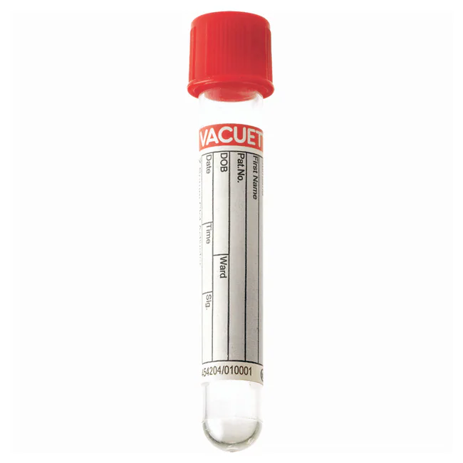 Tubo -4ml- 1/2x3" (13x75mm) suero z clot act tapa roja 