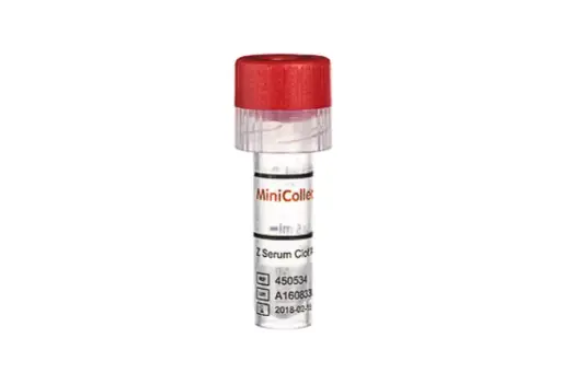 [TUB-000670] Tubo minicollect -0.5/1ml- suero z clot activador tapa roja