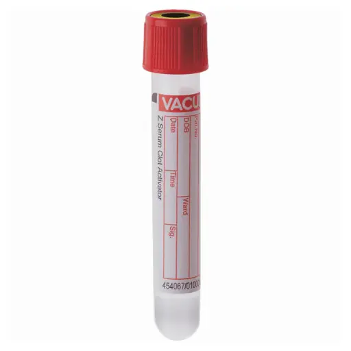 [TUB-000703] Tubo -4ml- 1/2x3" (13x75mm) gel separador tapa roja anillo amarillo 