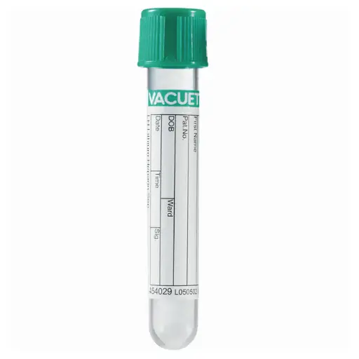[TUB-000704] Tubo -4ml- 1/2x3" (13x75mm) heparina litio tapa verde
