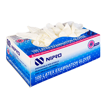 [GUA-000723] Guante latex bajo polvo para examen (M)